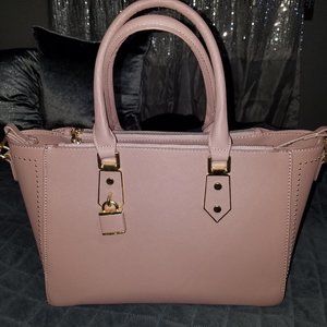 Purple Mystique Handbag Purse Gold Hardware Locket Studs Adjustable Strap Lock